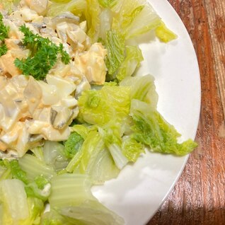 白菜と茹で卵マヨのサラダ(*´꒳`*)